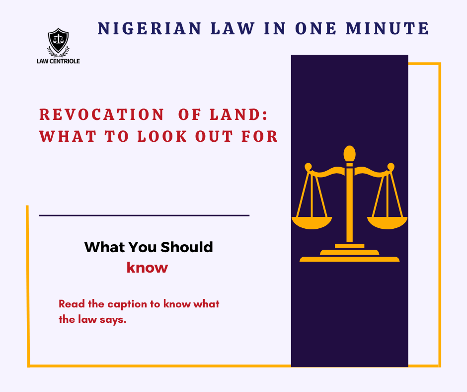 revocation of land